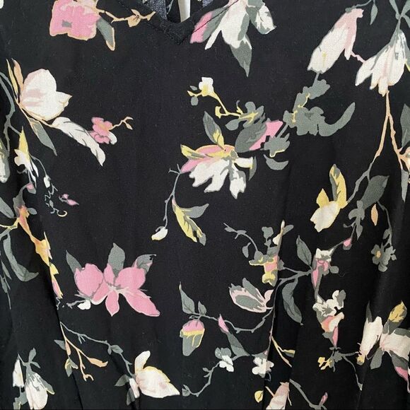 Vero Moda Jumpsuit Simply Easy Floral Pattern Culotte Cropped Casual Black Cute - Picture 6 of 12